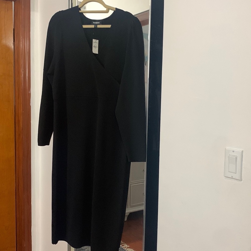 Express black midi dress new with tag